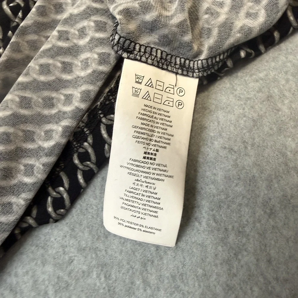 Michael Kors Top Womens 1X Black & Silver Chain Link Casual Career Party Shirt
